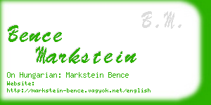bence markstein business card